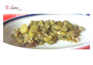 Ricetta. Fave, piselli e carciofi in umido