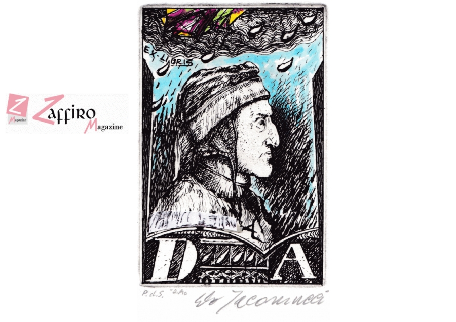 Dante Dì, un ex libris del maestro Carlo Iacomucci